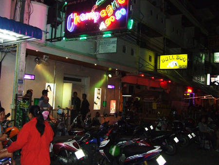 outside Champagne A Go Go bar Pattaya